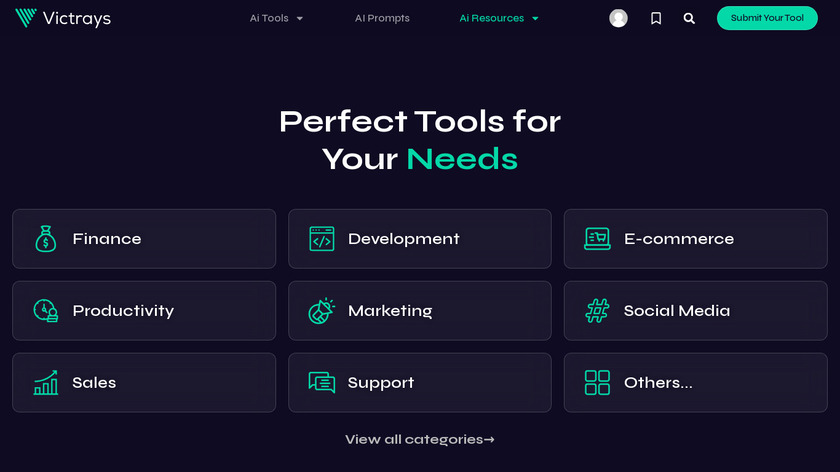 Victrays.com Landing Page