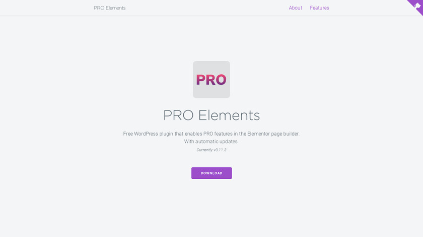 PRO Elements Landing Page