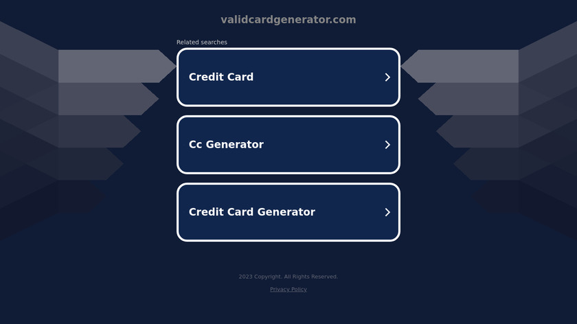 Valid Card Generator Landing Page