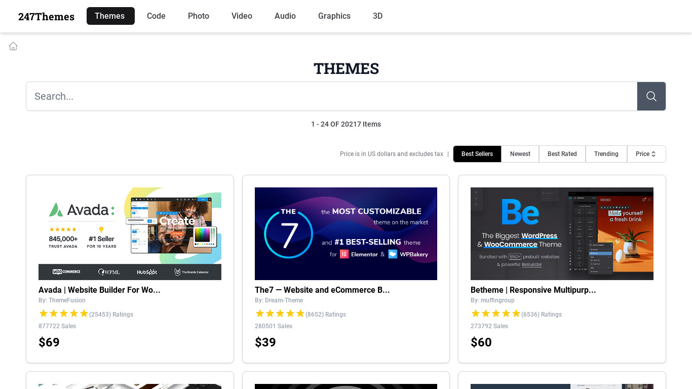247Themes Landing page