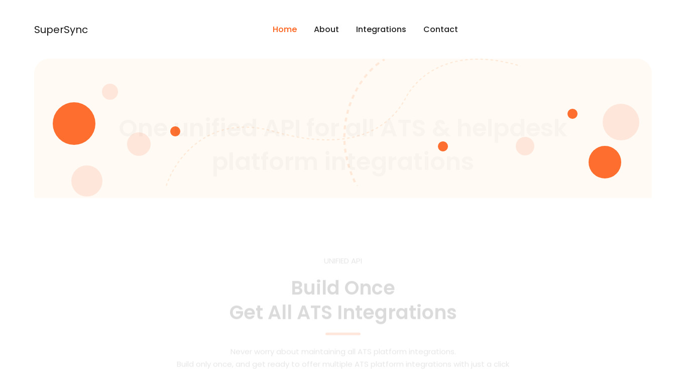 SuperSync.ai Landing page