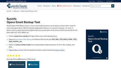 Sysinfo Opera Email Backup Tool image