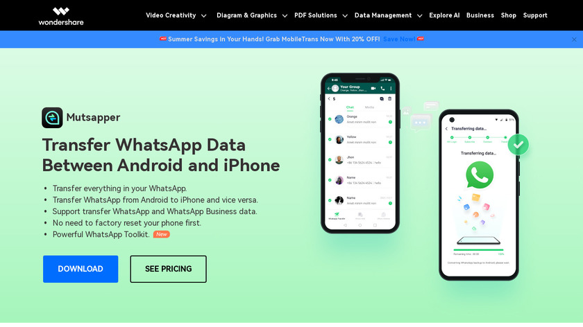 Wutsapper Landing Page