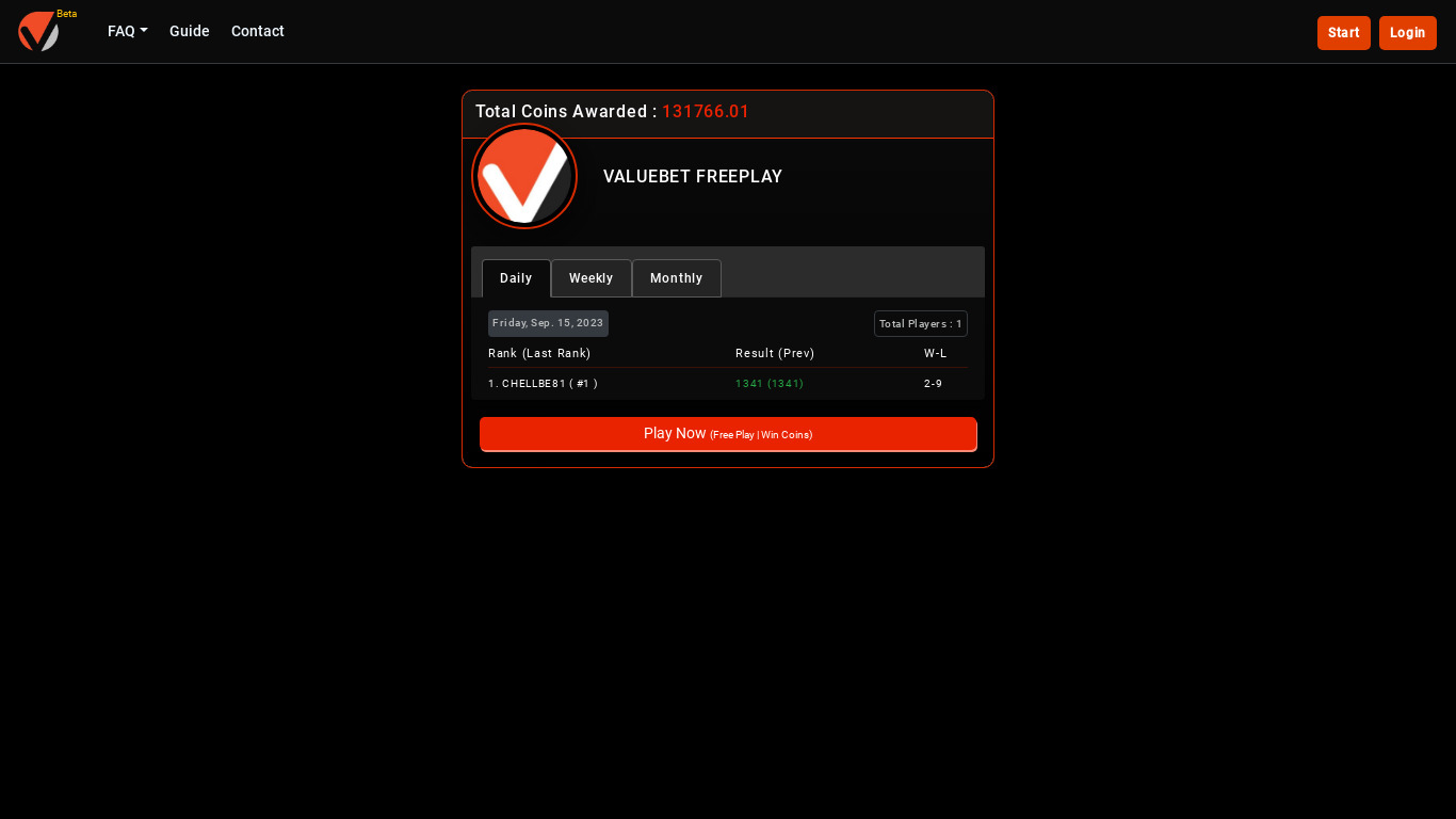 Valubet.App SaaS Landing page