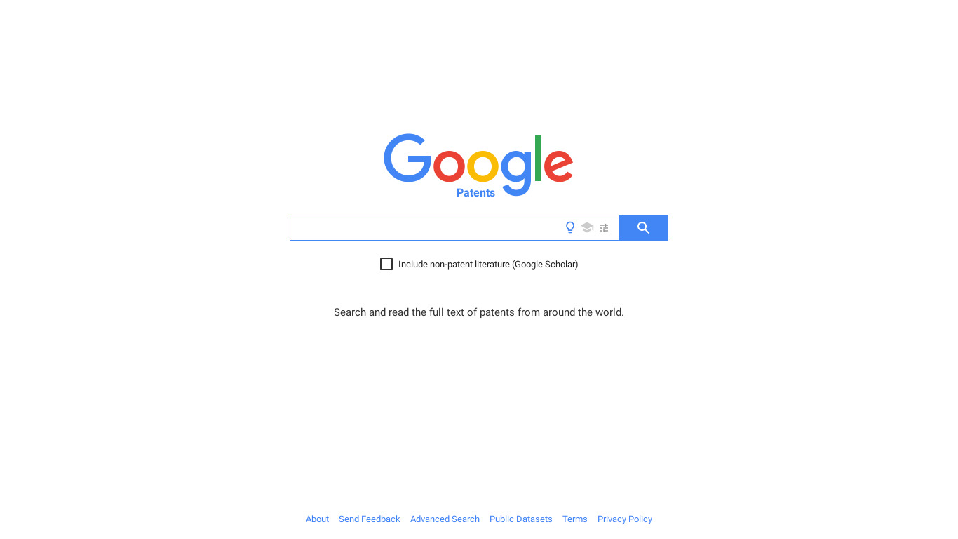 Google Patents Landing page