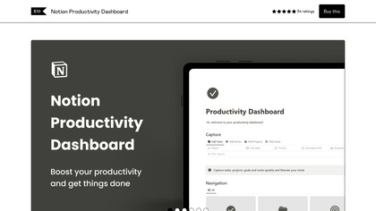 Notion Productivity Dashboard image