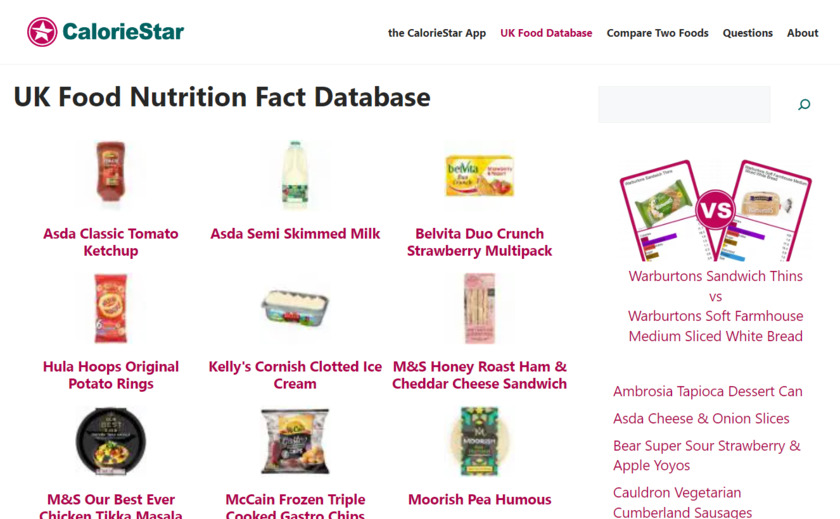 CalorieStar Landing Page