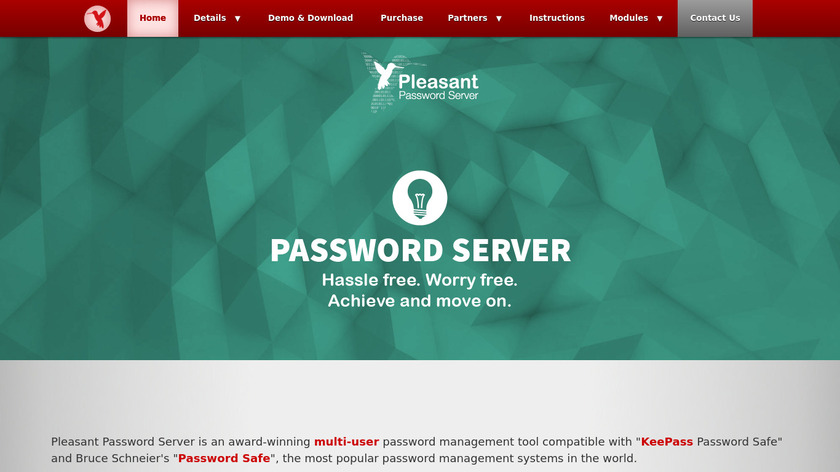 Pleasant Password Server Landing Page