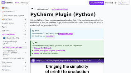 Sidekick PyCharm Plugin image