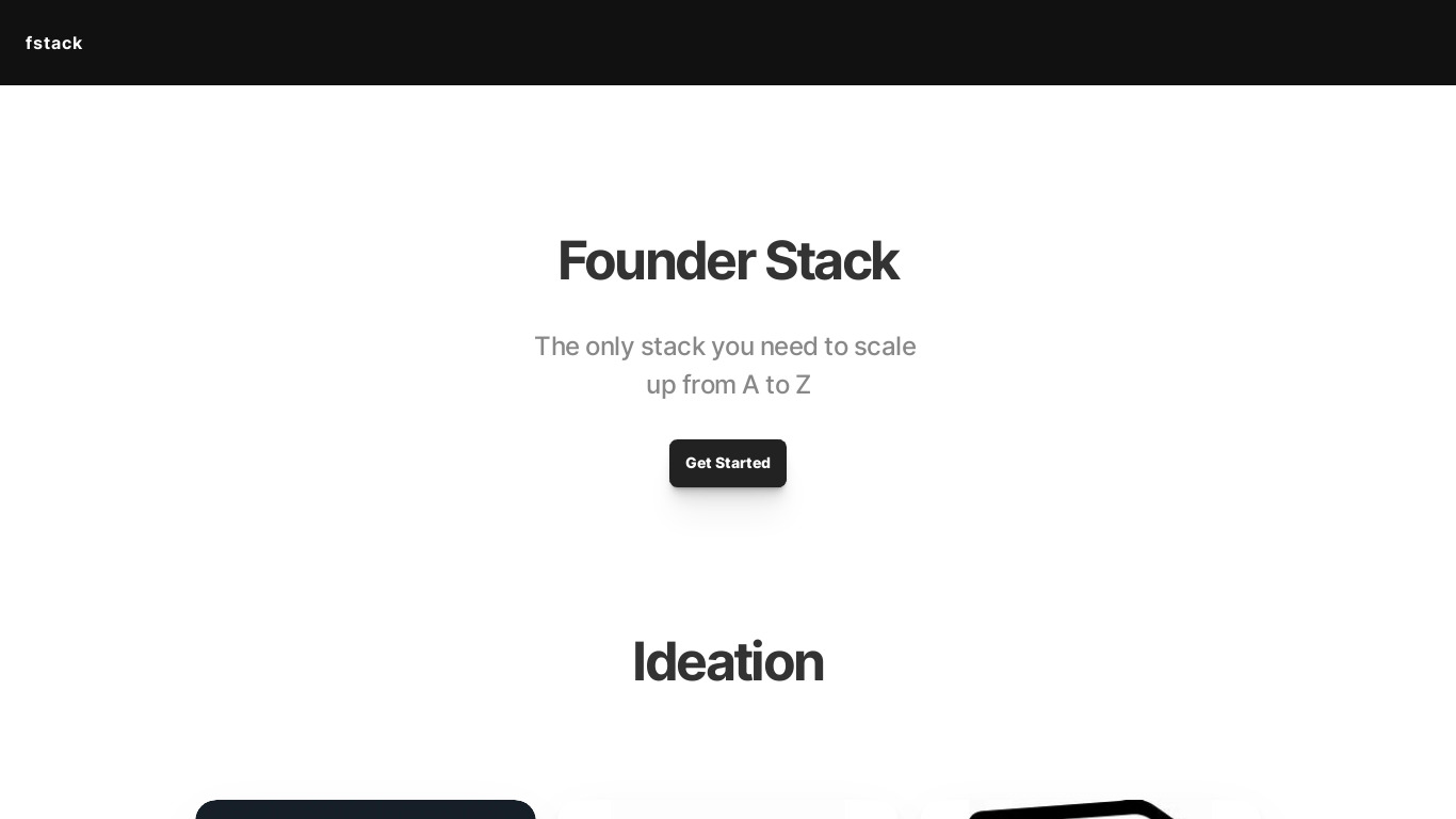 FStack Landing page
