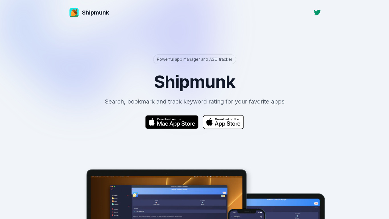 Shipmunk - ASO Keywords Landing page
