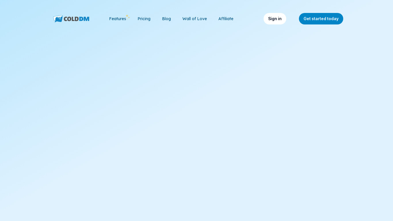 Twitter DMs Library Landing page
