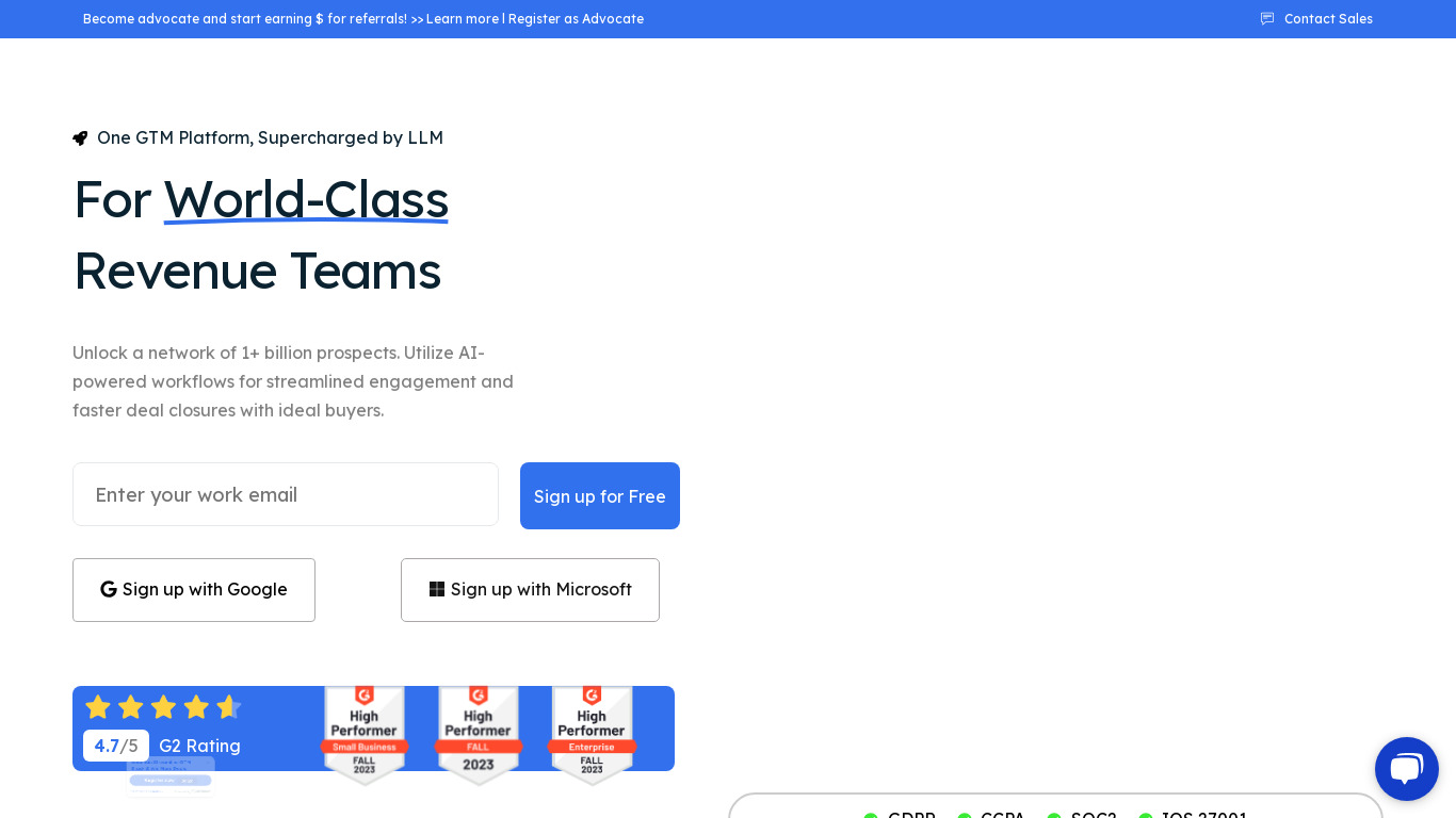 FlashIntel Landing page
