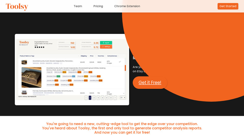 Toolsy - Etsy Seo Tool Landing Page