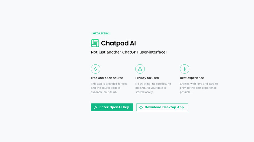 Chatpad AI Landing Page