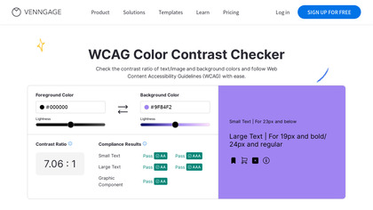 Venngage WCAG Color Contrast Checker image