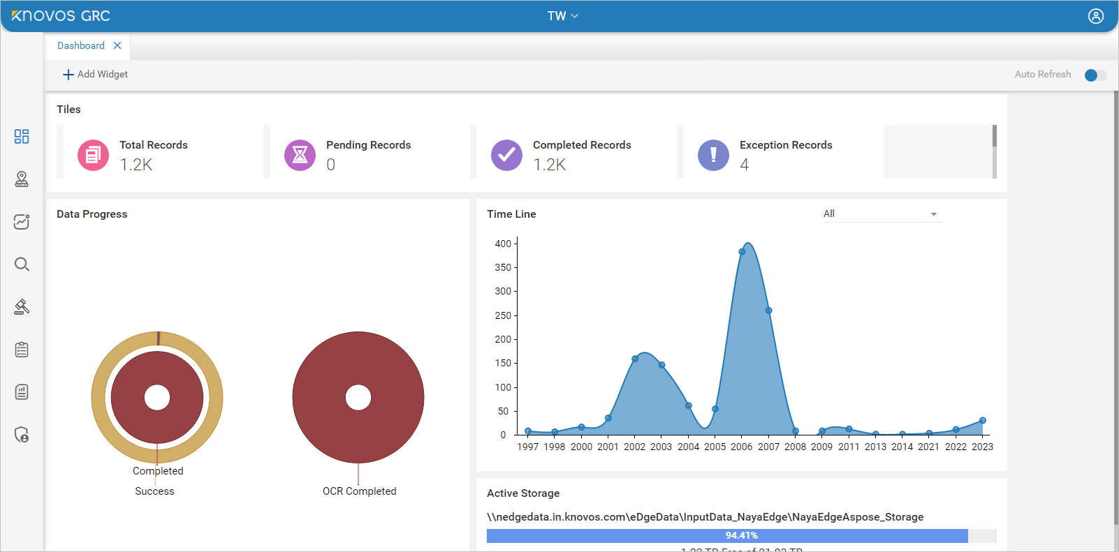 Knovos GRC Landing page