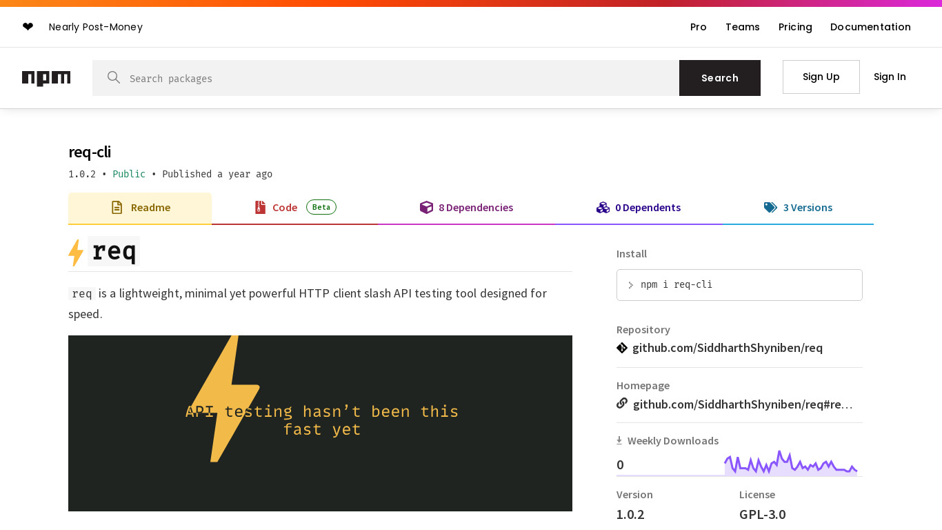 req Landing page