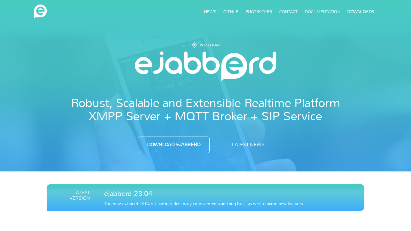 ejabberd Landing page