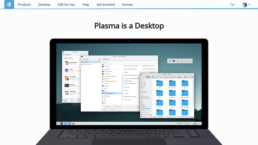KDE Plasma Desktop Landing Page