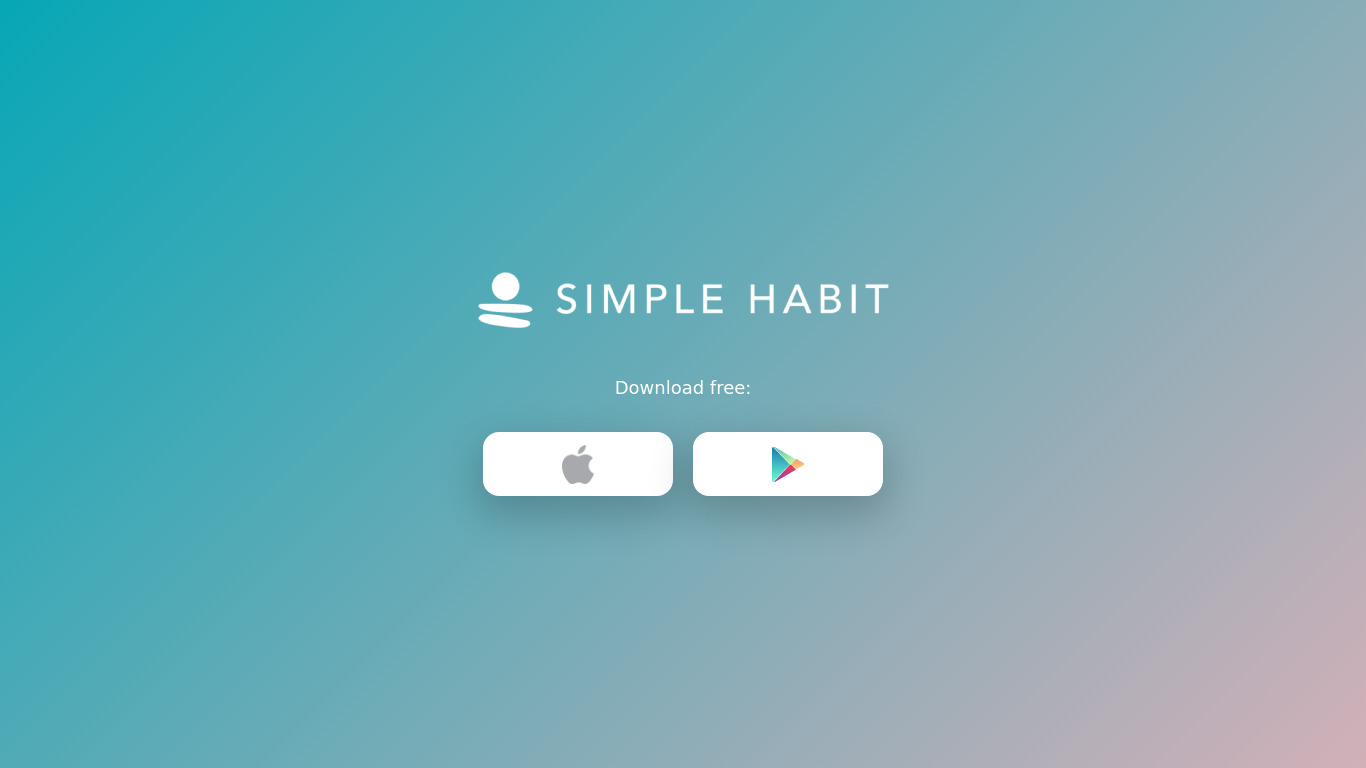 Simple Habit Landing page