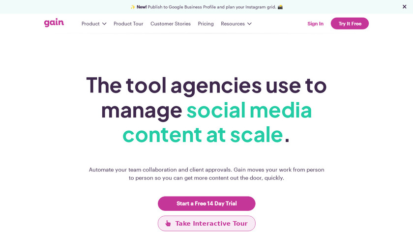 GAIN Landing Page