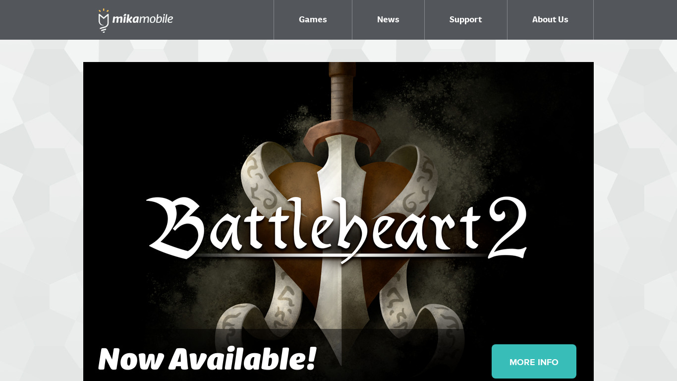 Battleheart Landing page