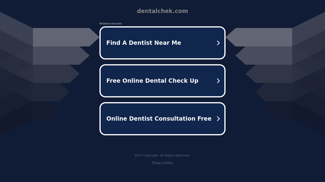 DentalChek Landing page
