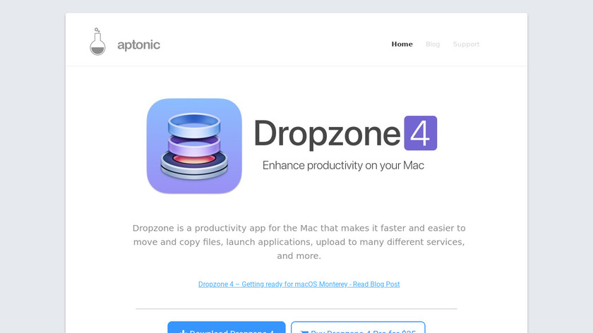 Dropzone Landing Page