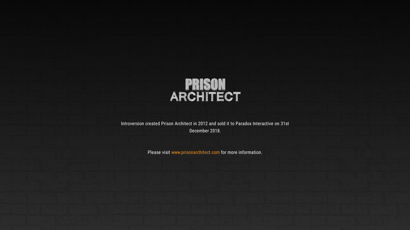 Prison Architect Landing page