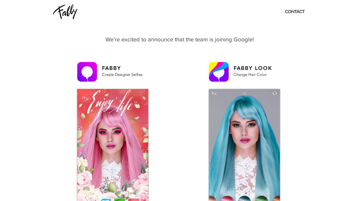 Fabby.by Landing page