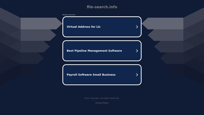 File Search Engine Landing Page