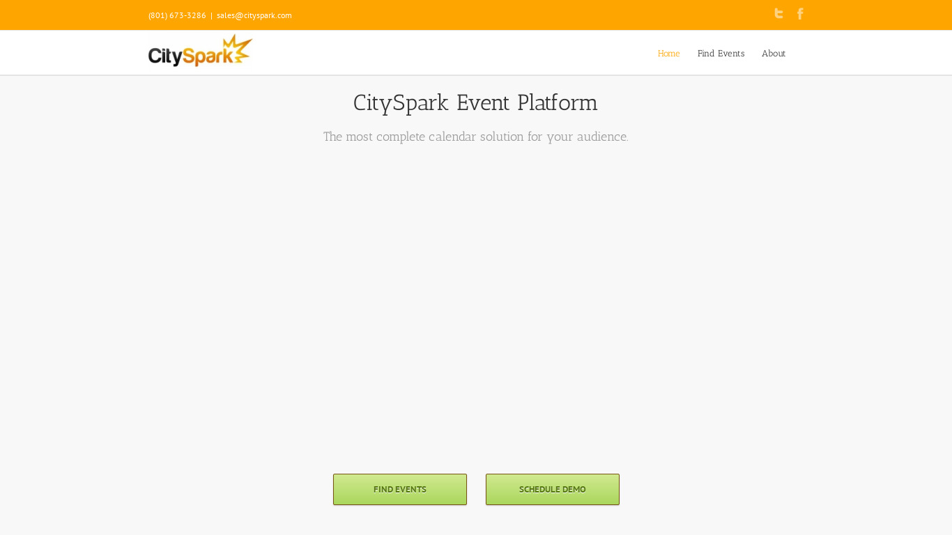 CitySpark Landing page