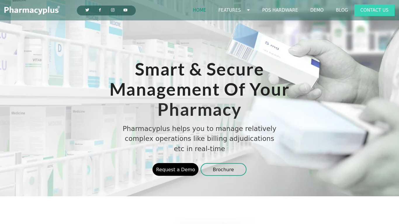 Pharmacy Plus Landing page