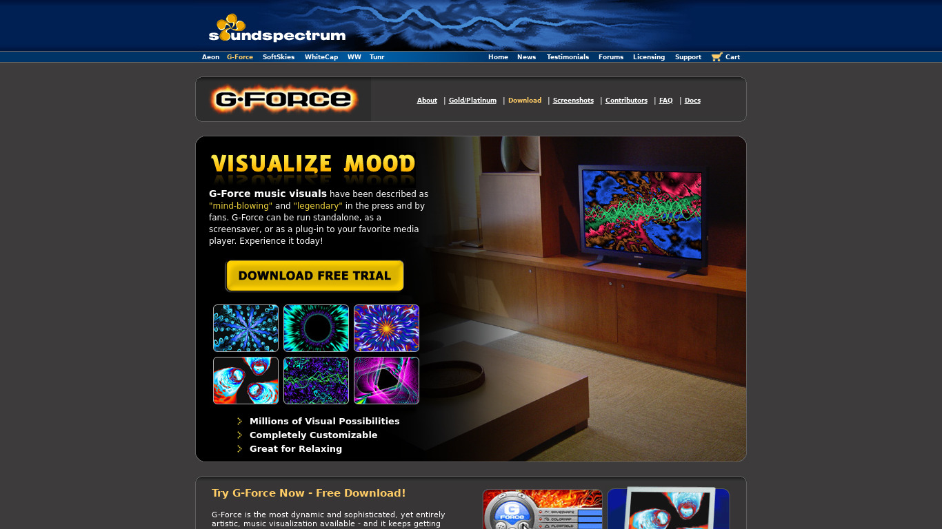 G-Force Landing page