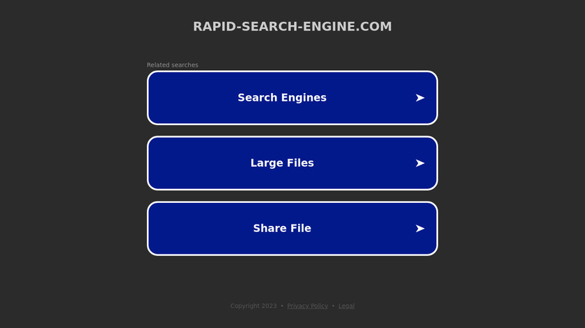 Rapid-Search-Engine.com Landing Page