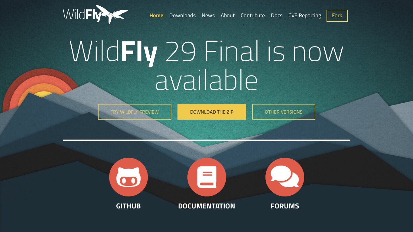 Wildfly Landing page