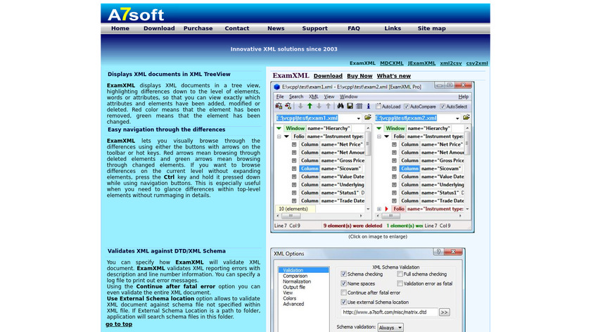 ExamXML Landing Page