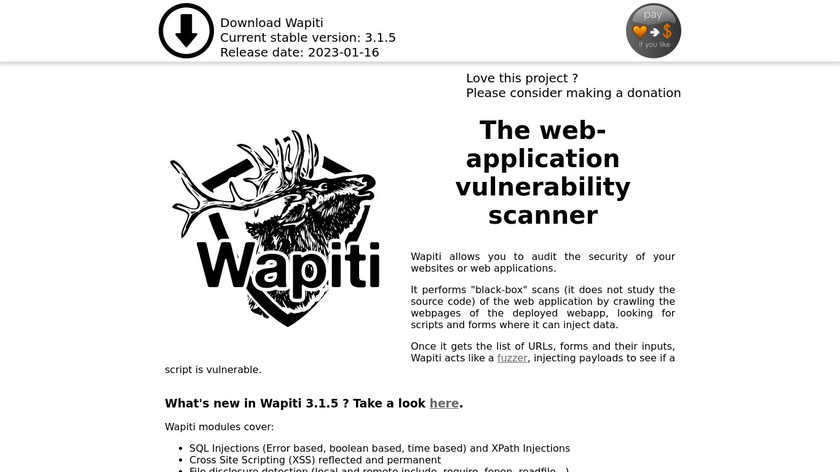 wapiti Landing Page
