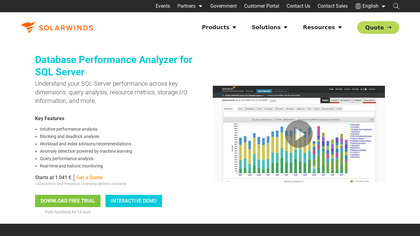 SolarWinds Database Performance Analyzer image