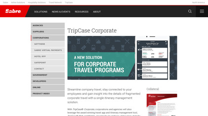 sabre.com TripCase Corporate image
