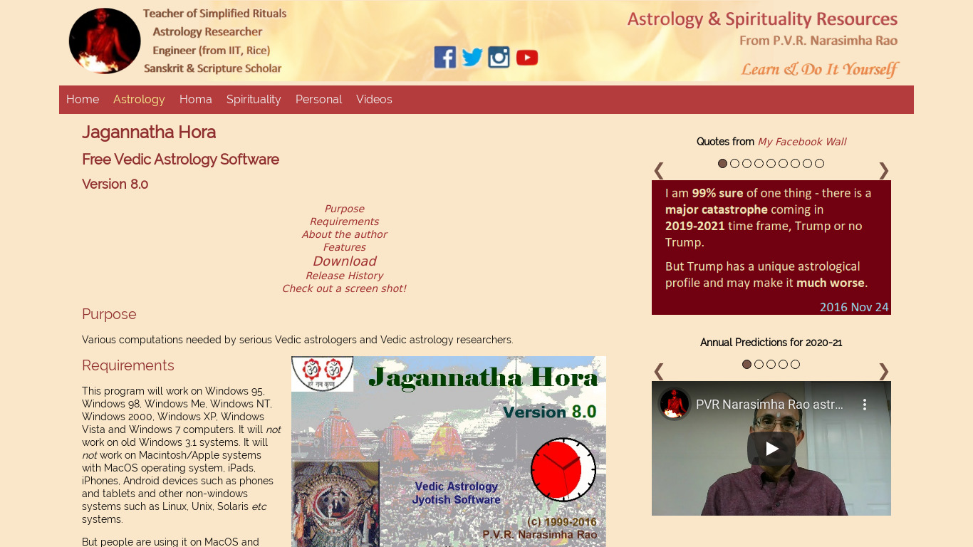 Jagannatha Hora Landing page