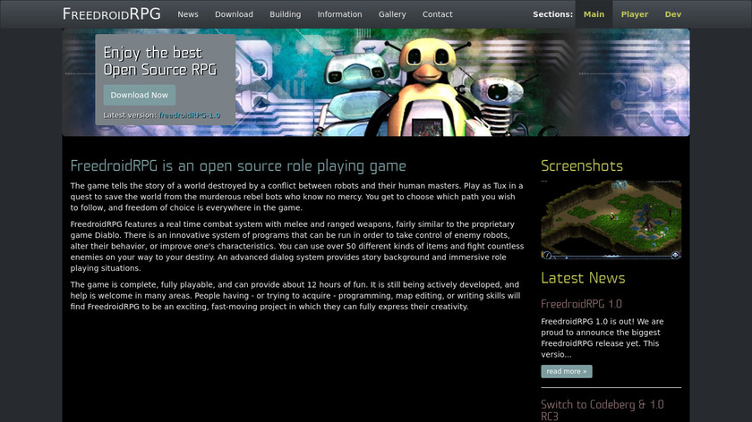 FreedroidRPG Landing Page