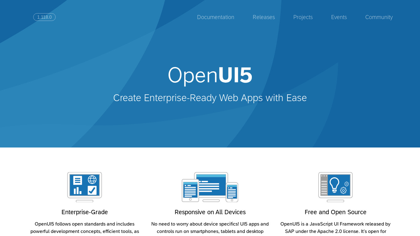 OpenUI5 Landing page