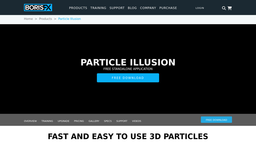 ParticleIllusion Landing Page