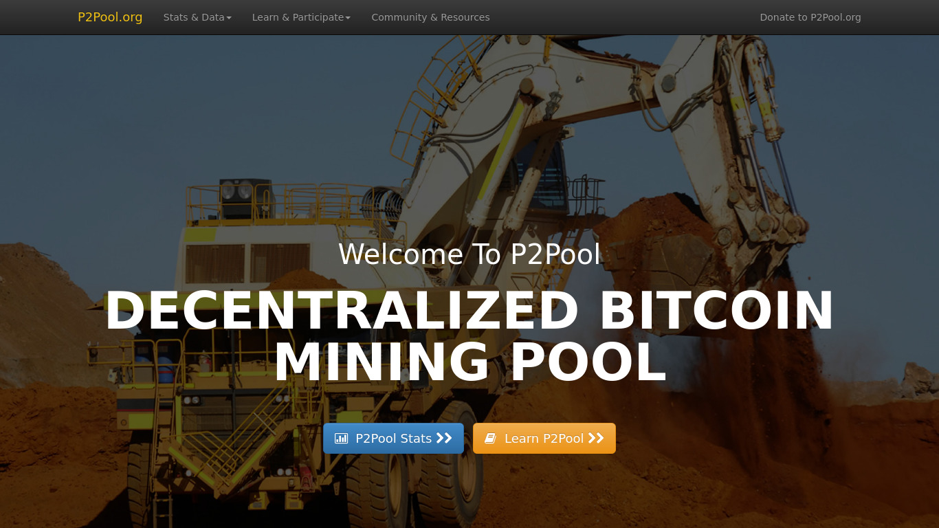 P2Pool Landing page