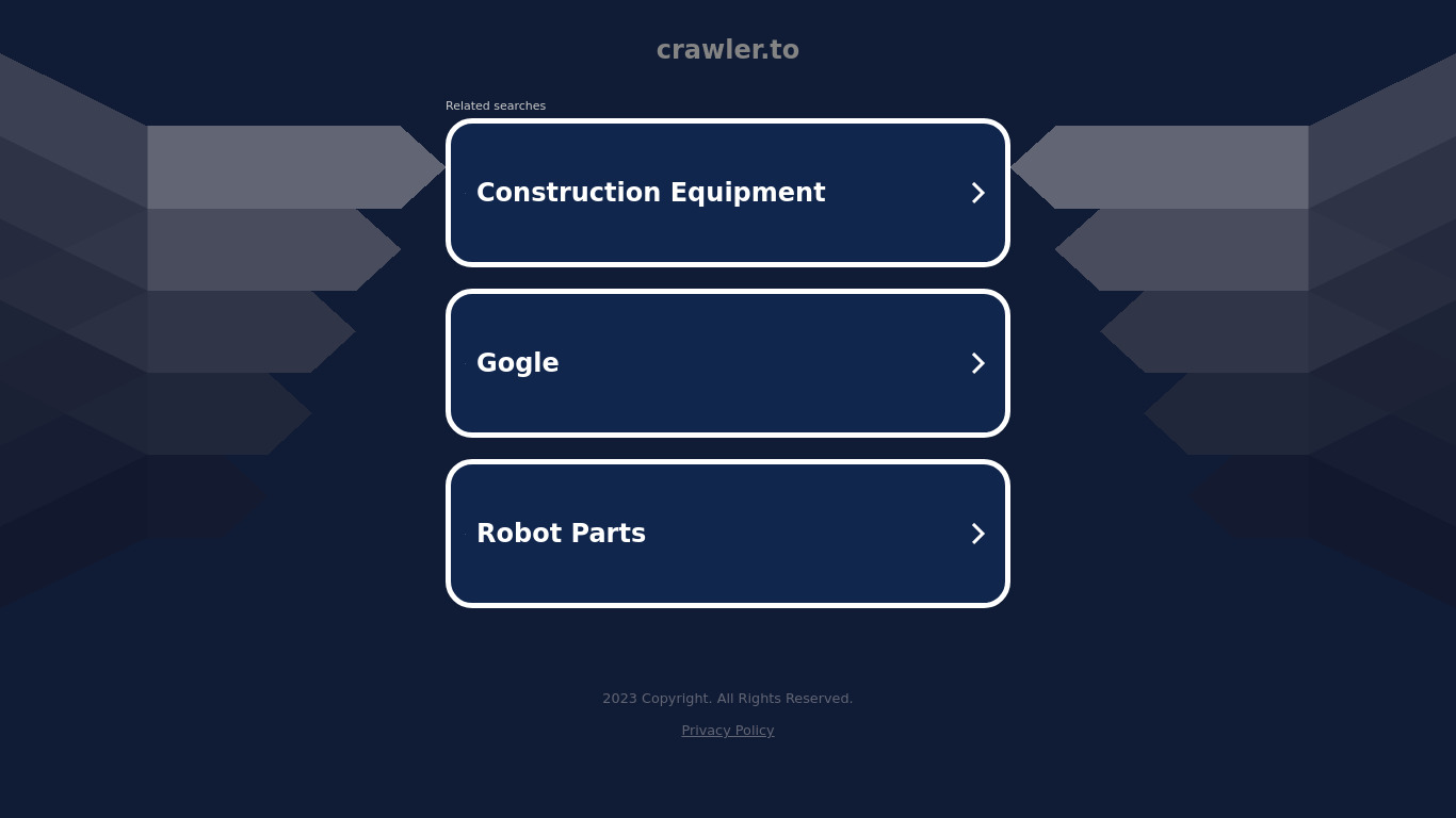 Crawler Landing page