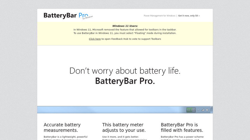 BatteryBar Landing Page