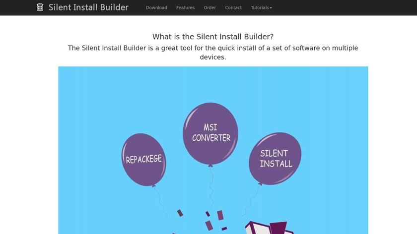 Silent Install Builder Landing Page