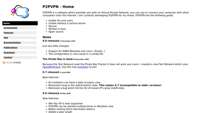 P2PVPN Landing Page